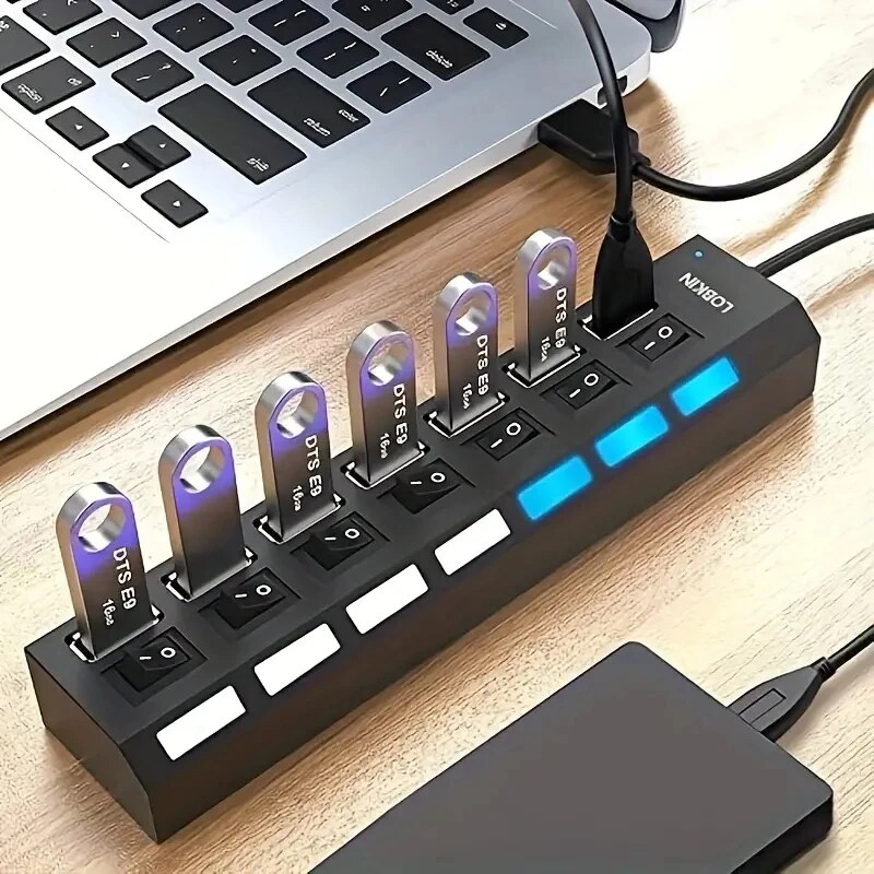 Multi Port Usb Hub - Yüksek Hızlı 4/7 Bağlantı Noktaları USB