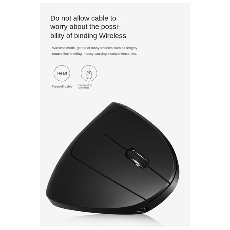 Ergonomic Mouse Vertical - doyou Kablosuz 2.4G Dikey Dikey Fare