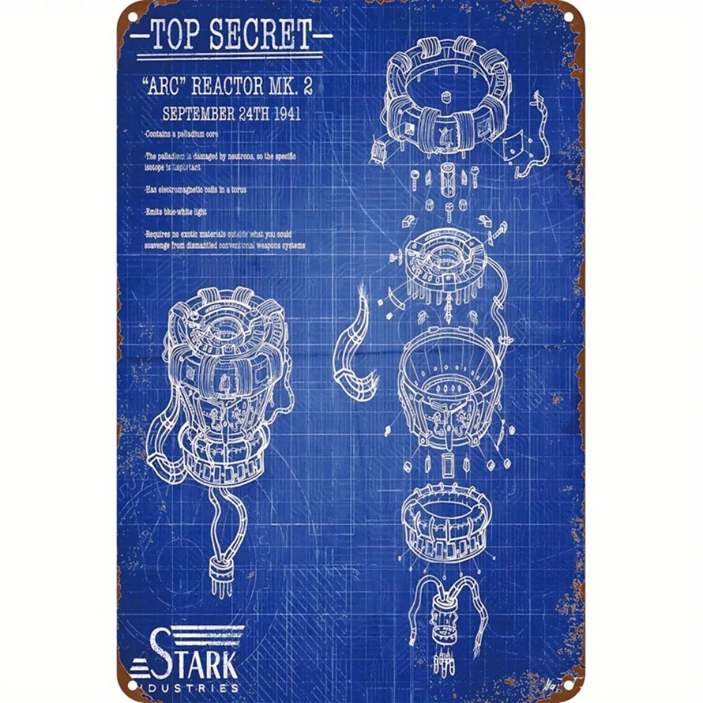 Tech Office Wall Art - CIFBUY Retro Endüstriyel 2D Düz Süper