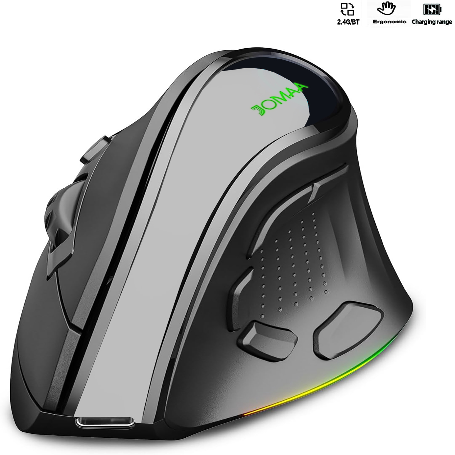 Ergonomic Mouse Vertical - 2.4G çift modları ergonomik dikey kablosuz