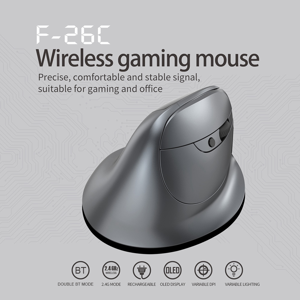 Ergonomic Mouse Vertical - AB53 Bluetooth Dikey Kablosuz Fare OLED
