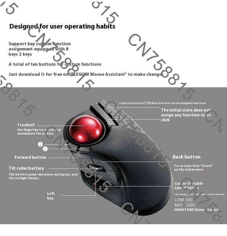Ergonomic Mouse Vertical - AutoCAD için Özel Ayarlar, 2.4G 10