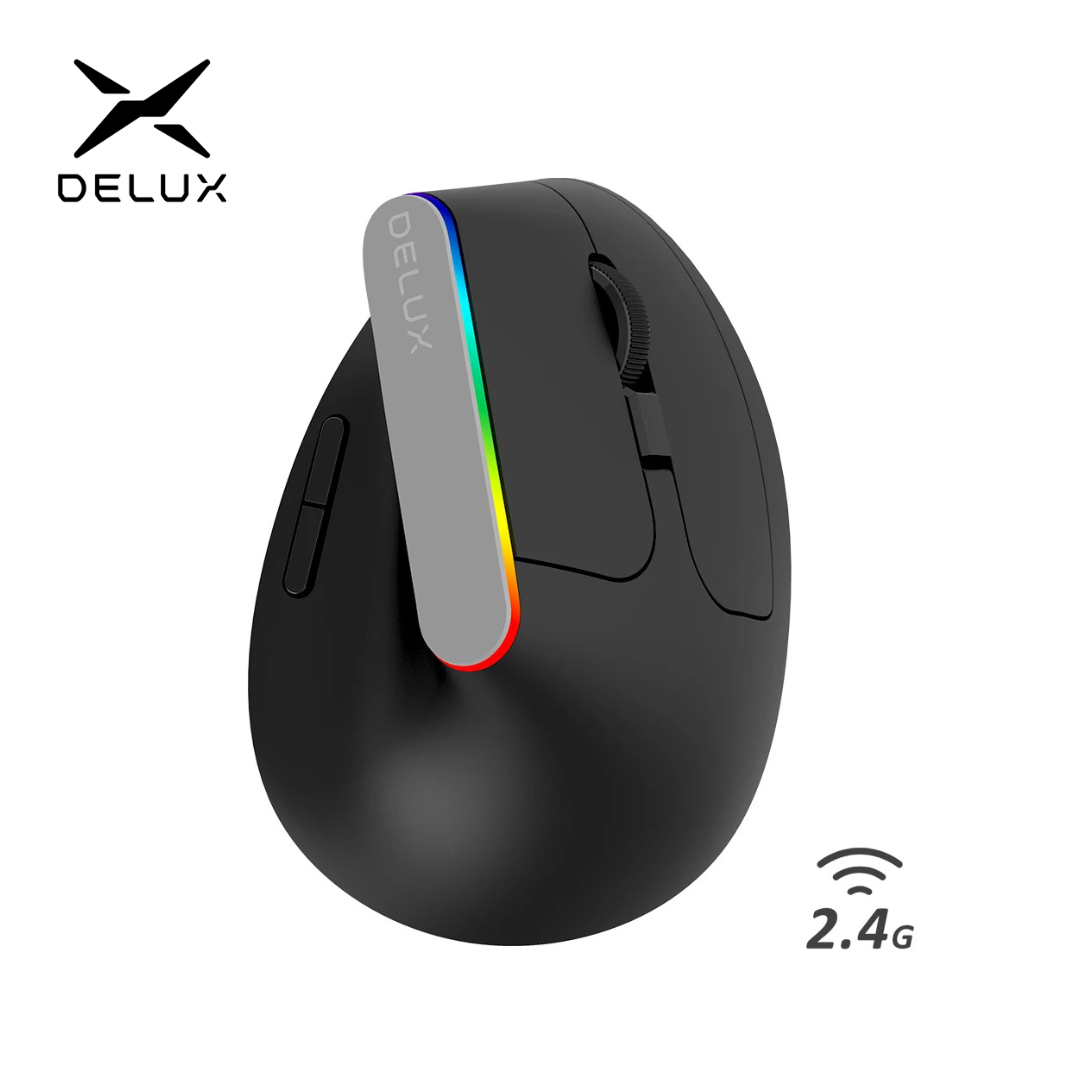 Ergonomic Mouse Vertical - Delux M618C kablosuz sessiz ergonomik dikey