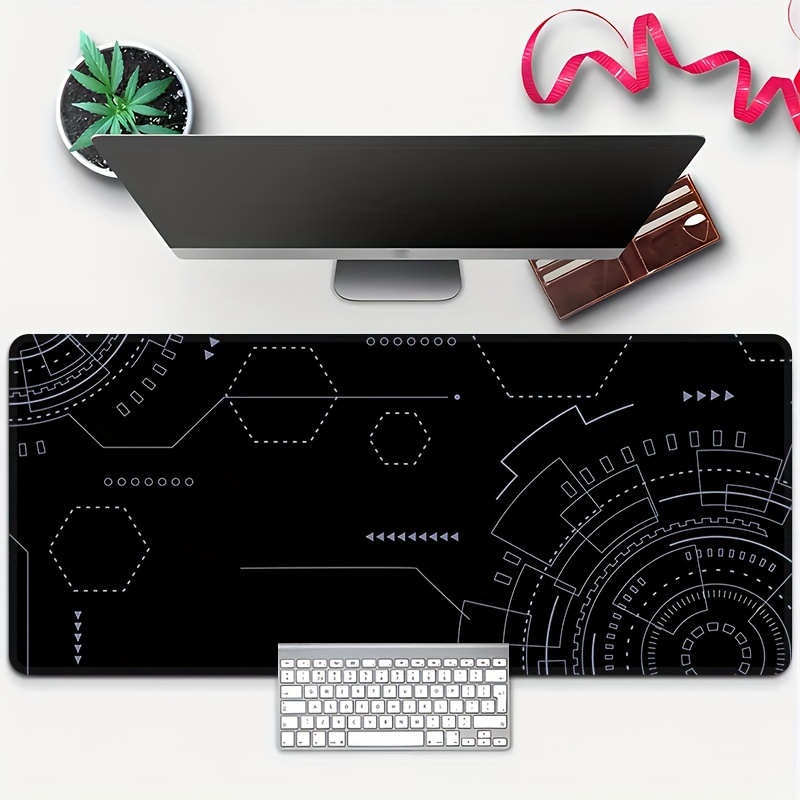 Office Tech Setup - Teknoloji Devre Baskılı Genişletilmiş Masa Örtüsü