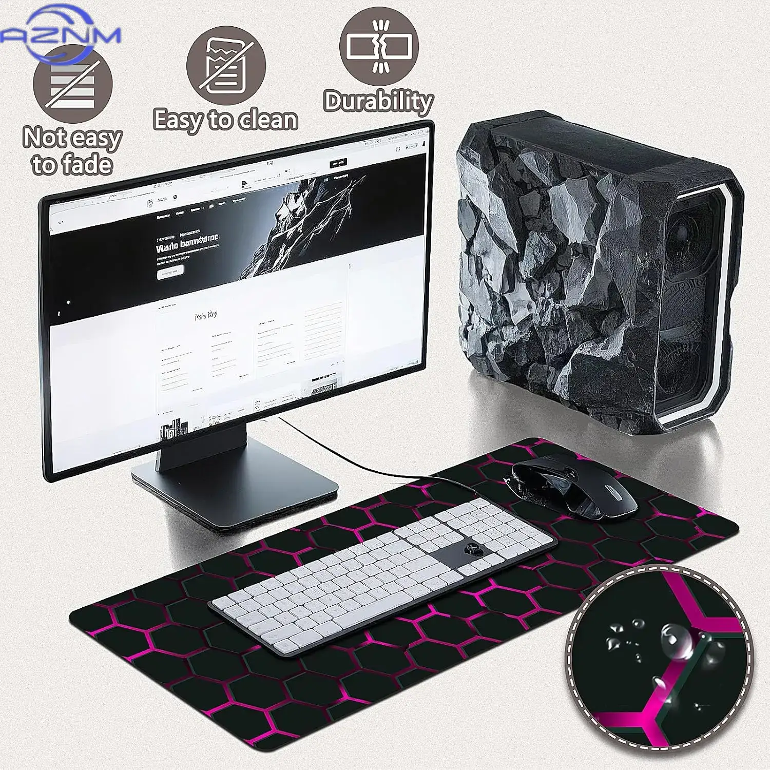 Tech Pink Hex Grid Büyük Boy M - Office Tech Setup incelemesi ve fiyatı