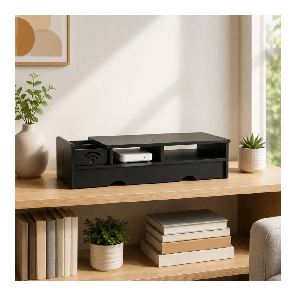 Siyah Mat WiFi Router Saklama  - Office Tech Setup incelemesi ve fiyatı