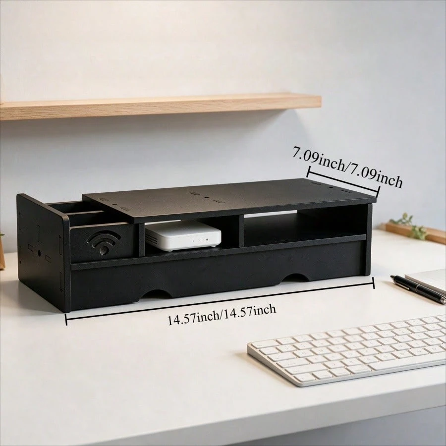Siyah Mat WiFi Router Saklama  - Office Tech Setup incelemesi ve fiyatı