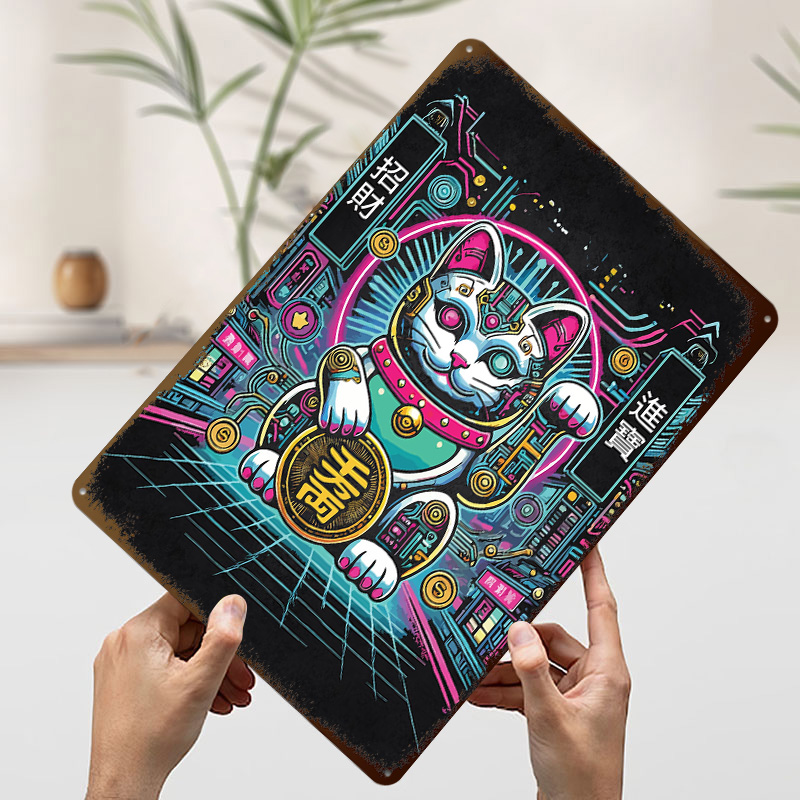 Cyberpunk Maneki Neko - Teknol - Tech Office Wall Art incelemesi ve fiyatı