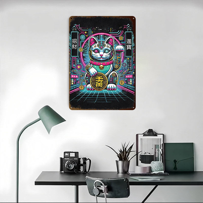 Cyberpunk Maneki Neko - Teknol - Tech Office Wall Art incelemesi ve fiyatı