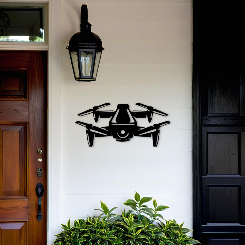 2D Düz Drone Silüeti Metal Duv - Tech Office Wall Art incelemesi ve fiyatı