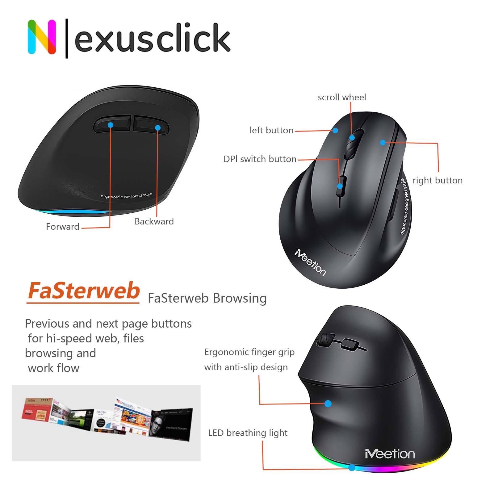 Orijinal Meetion BTM010 Sol El - Ergonomic Mouse Vertical incelemesi ve fiyatı