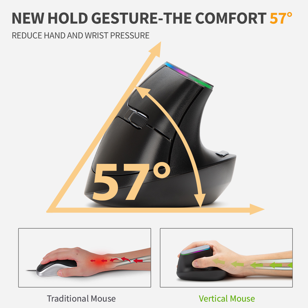 Delux M618C kablosuz sessiz er - Ergonomic Mouse Vertical incelemesi ve fiyatı