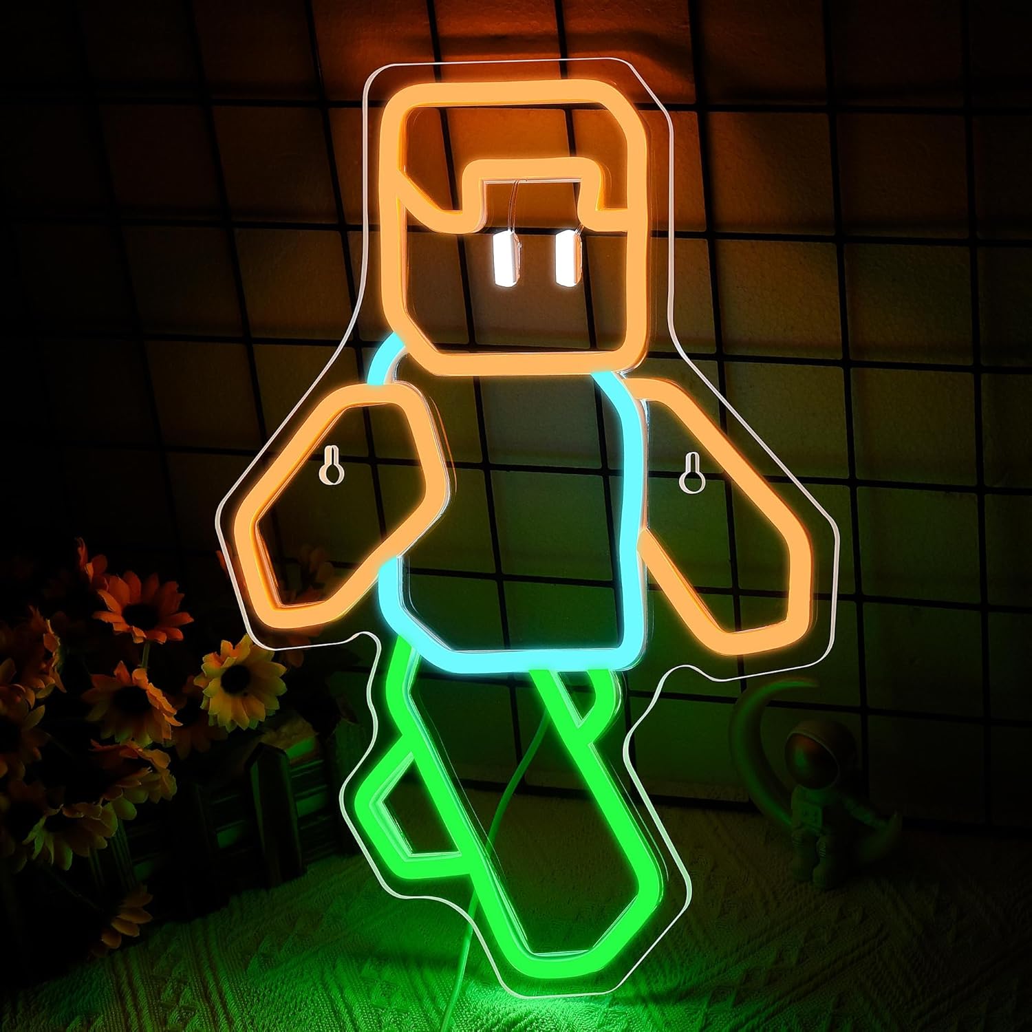 Piksel Sanatı Karakter Neon Ta - Tech Office Wall Art incelemesi ve fiyatı
