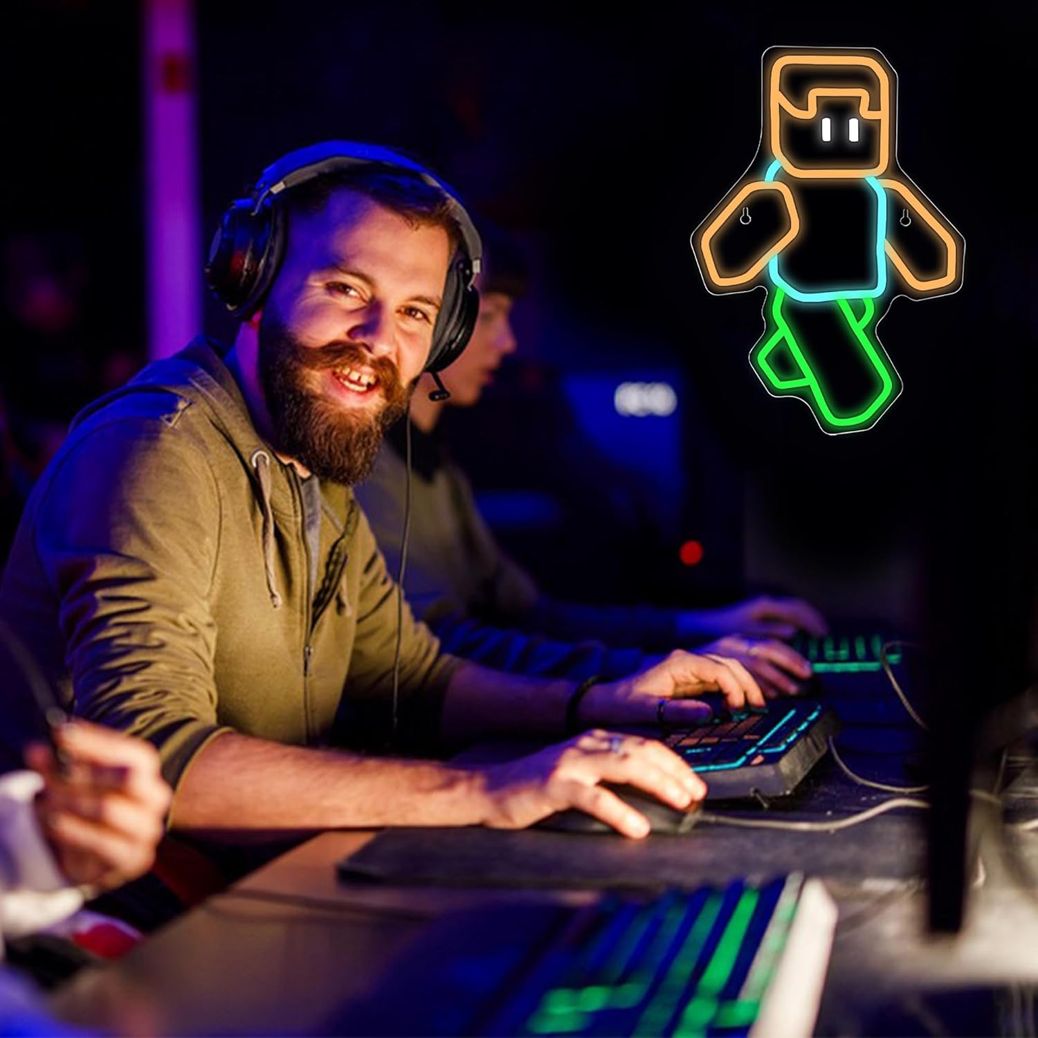 Piksel Sanatı Karakter Neon Ta - Tech Office Wall Art incelemesi ve fiyatı